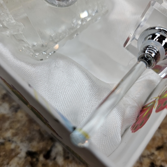 Oleg Cassini Crystal Perfume Bottle Twist Cap Stopper Parfum Refillable Reusable - Picture 8 of 16